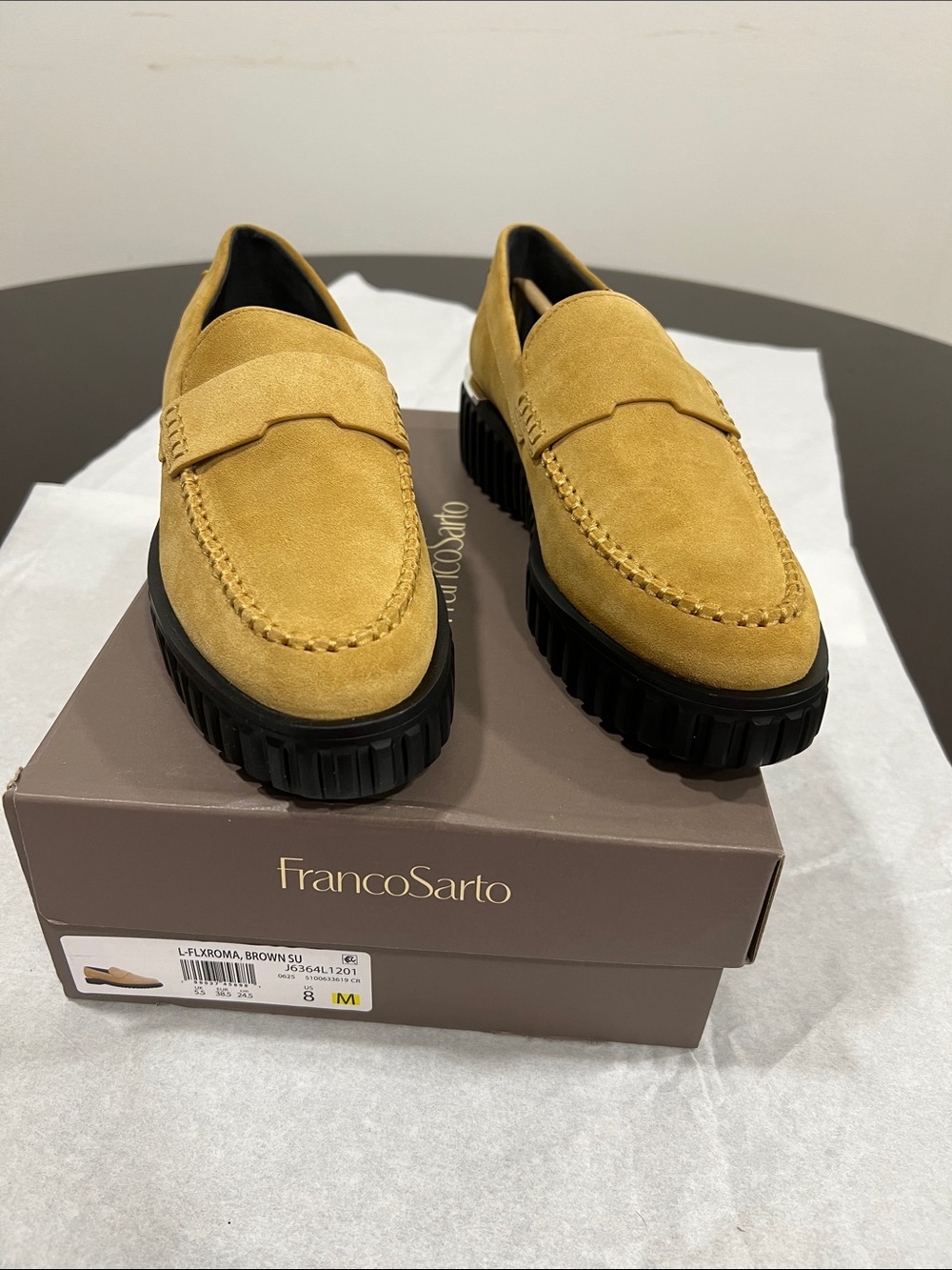 Franco Sarto Women's Flexa Roma Biscotti Brown Suede, Size 8